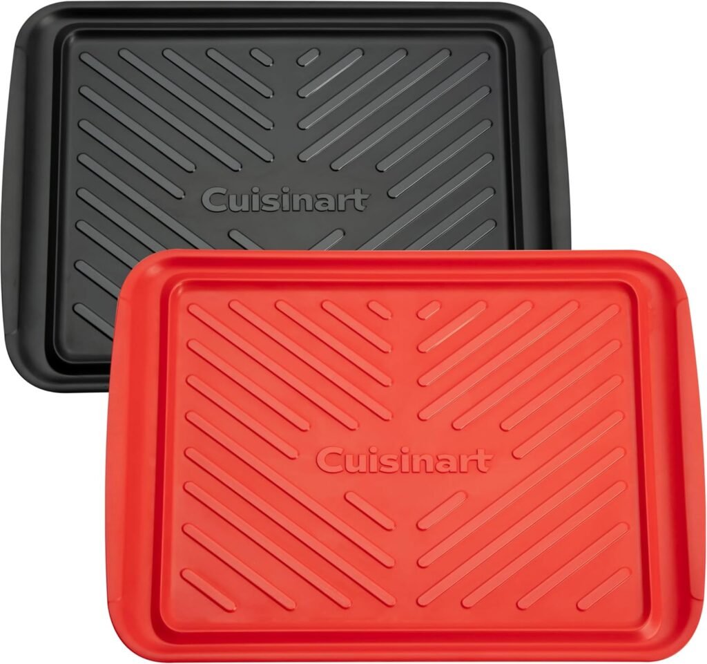 Cuisinart CPK-200 Grilling Prep and Serve Trays, Black and Red Large 17 x 10. 5