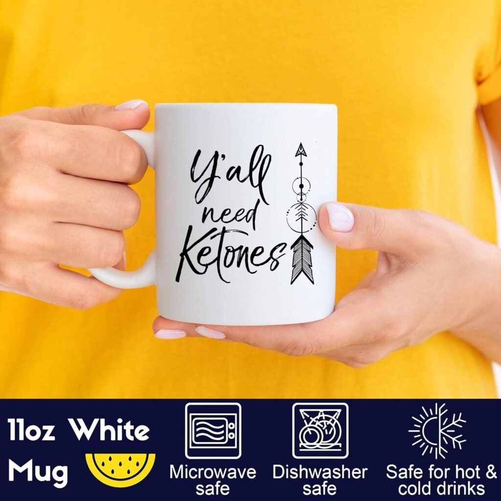 Funny Mug Joke Gag Gift - Yall Need Ketones Shirt Fun Cute Southern Keto Tee White Mugs Cups