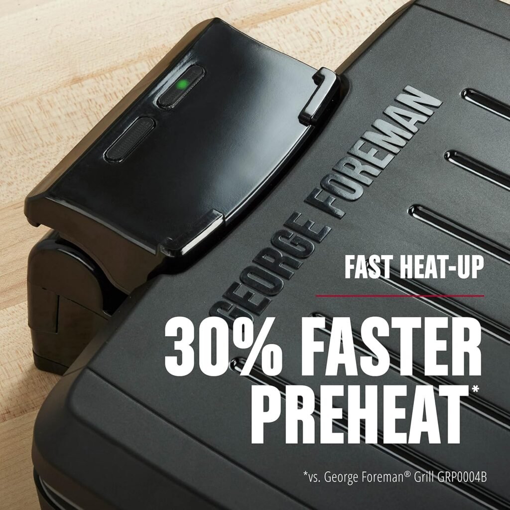 GEORGE FOREMAN® Contact Submersible™ Grill, 5-Serving Grill - Adjustable Temperature Control, Black Plates, Wash the entire grill