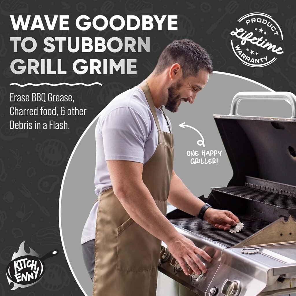 Grill Scraper Gadget - Unique BBQ Grill Accessories, Perfect BBQ Gifts for Men Who Like Grilling, Grilling Gifts for Men, Dads Who Have Everything