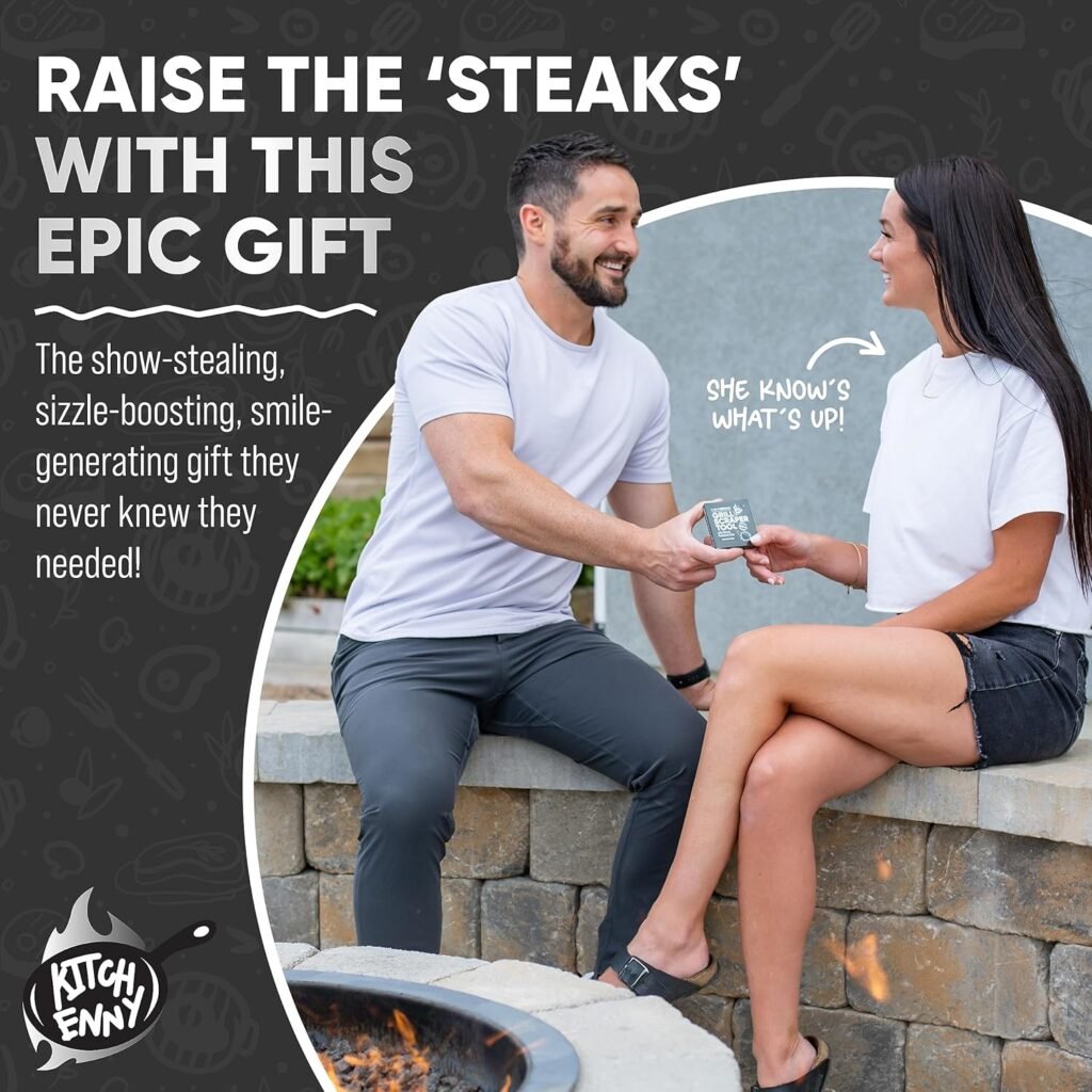 Grill Scraper Gadget - Unique BBQ Grill Accessories, Perfect BBQ Gifts for Men Who Like Grilling, Grilling Gifts for Men, Dads Who Have Everything