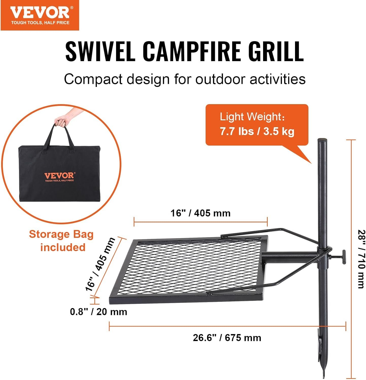 VEVOR Folding Campfire Grill Review